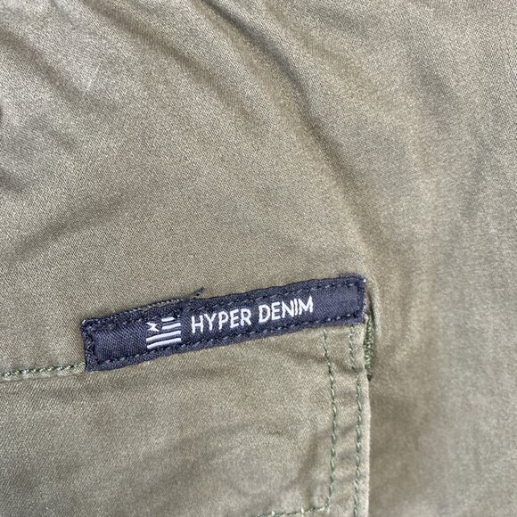 Hyper Denim Drop Crotch Pants Mens XXL Slim Cargo Jogger Tapered Green HD108 NWT - Picture 10 of 12